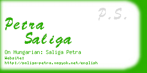 petra saliga business card